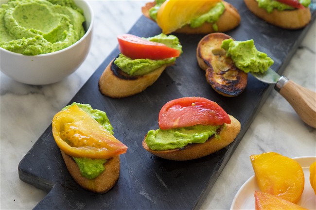 Image of Pea Pesto Crostini