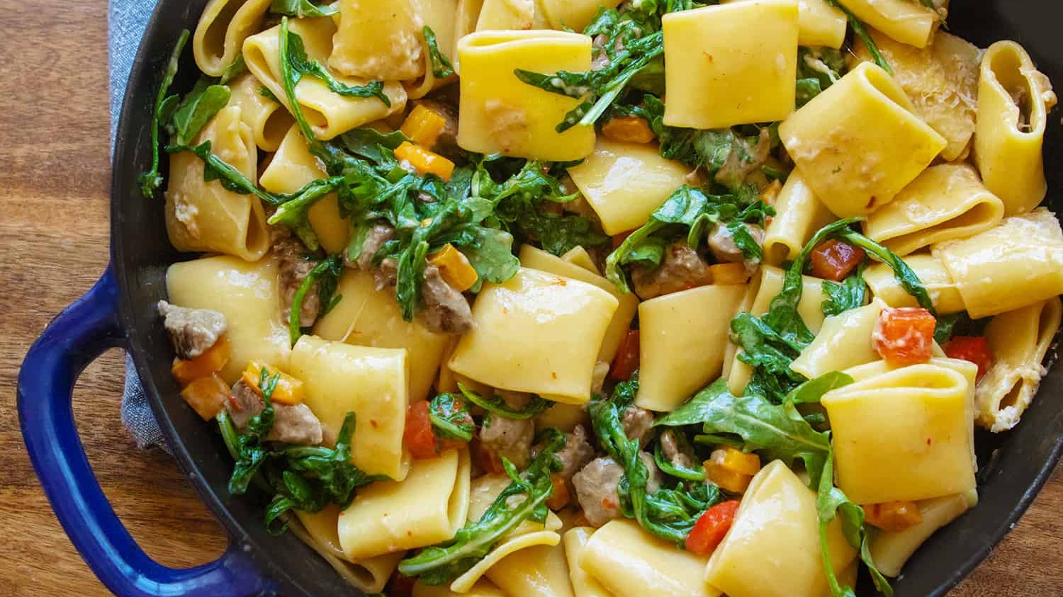 Paccheri with Steak and Peppers-image