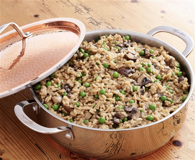 Image of Giada's Mushroom Risotto with Peas