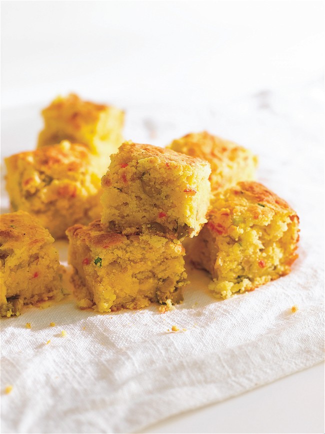 Image of Scallion and Mozzarella Cornbread