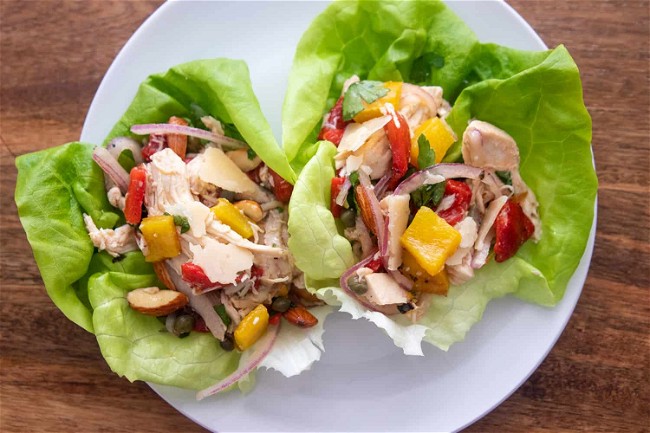 Image of Italian Chicken Salad in Lettuce Cups