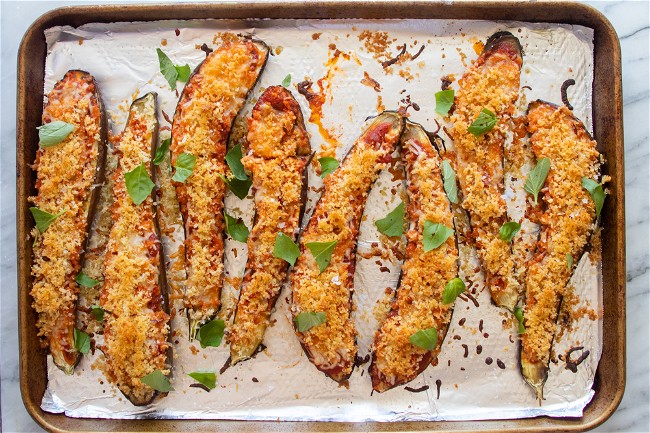 Image of Sheetpan Eggplant Parmesan