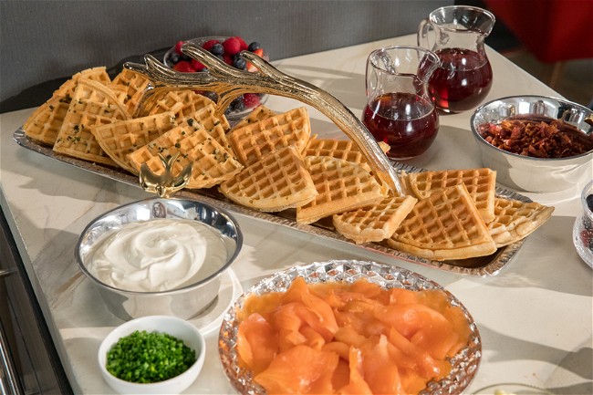 Image of Smoked Salmon and Waffles