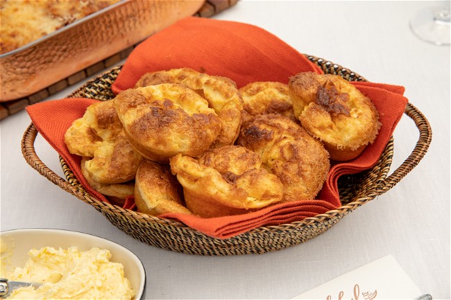 Image of Polenta Popovers with Lemon Butter