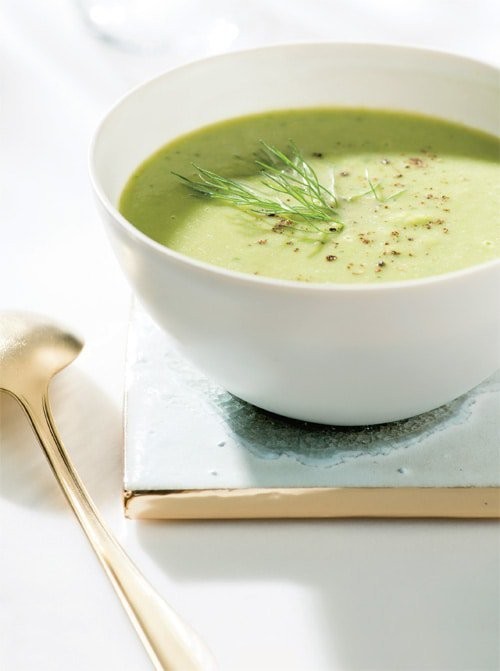 Image of Green Pea, Lettuce, and Fennel Soup