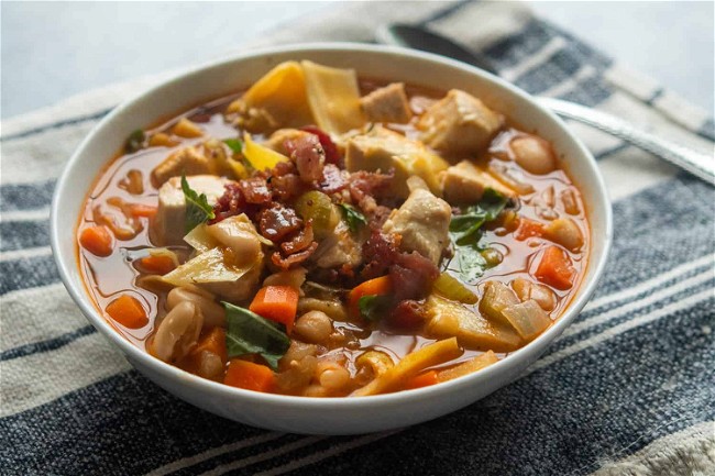 Image of Chicken, Artichoke and Cannellini Bean Spezzatino