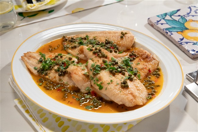 Image of Sole with Lemon-Caper Sauce