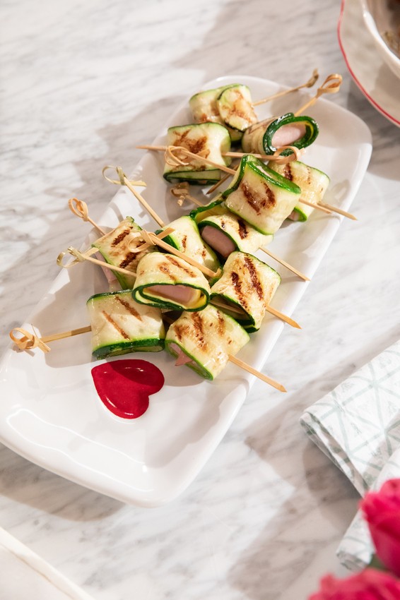 Image of Grilled Zucchini Skewers