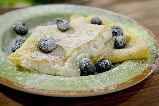 Image of Lemon Crepes with Almond Mascarpone