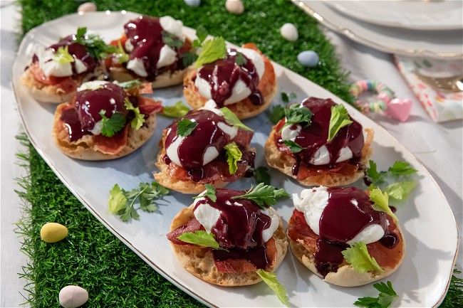 Image of Red Wine Eggs Benedict