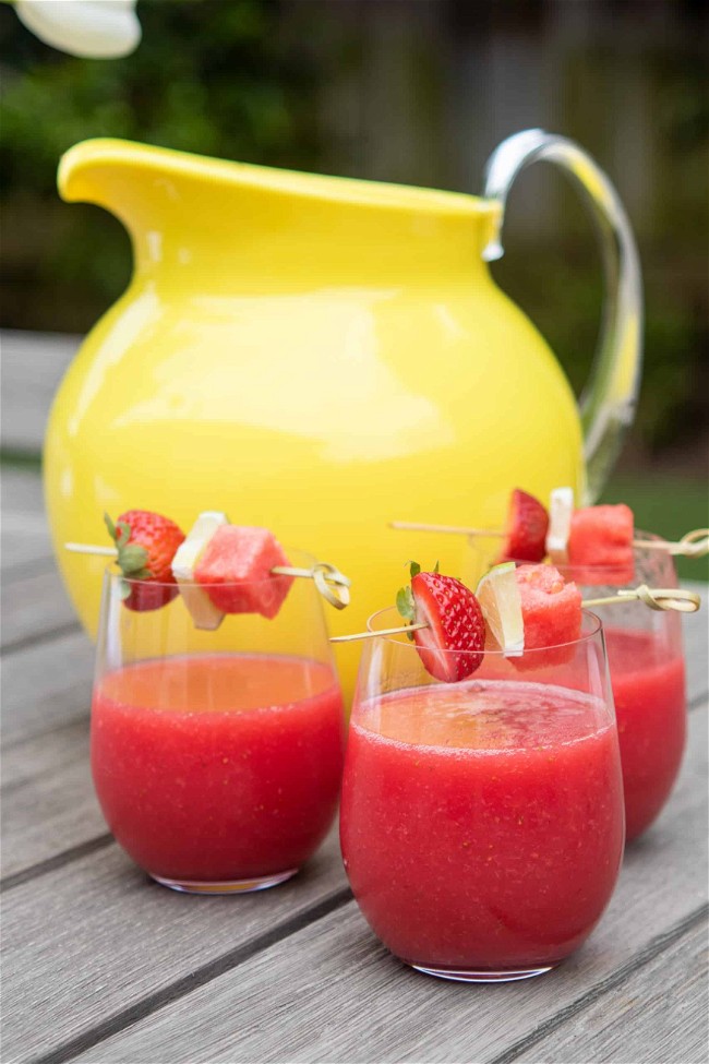Image of Watermelon, Strawberry and Tequila Agua Fresca
