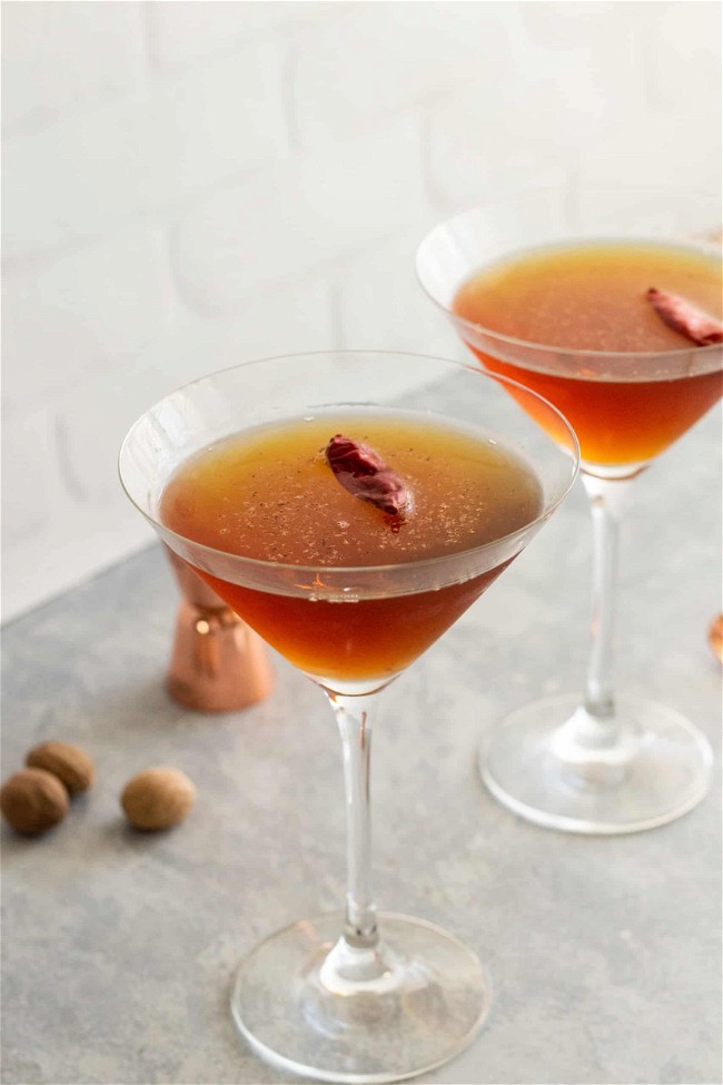 Image of Spiced Bourbon, Beer and Maple Martinis
