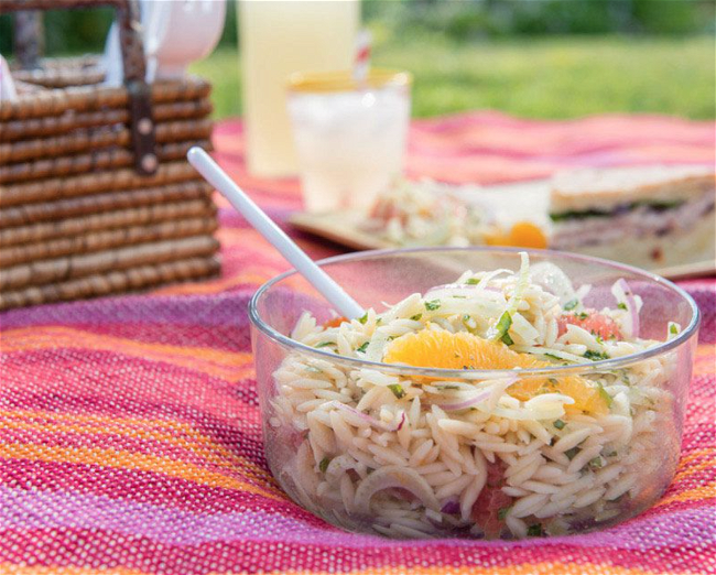 Image of Orzo Salad with Fresh Citrus and Red Onion