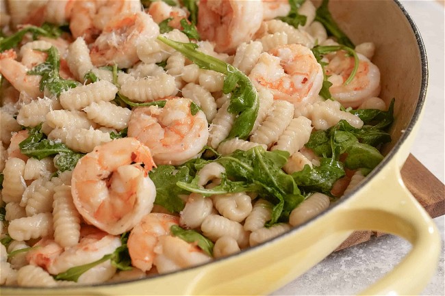 Image of Giada's Sardinian Gnocchi with Shrimp and Arugula