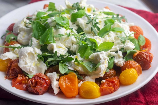 Image of Roasted Caprese Salad with Burrata