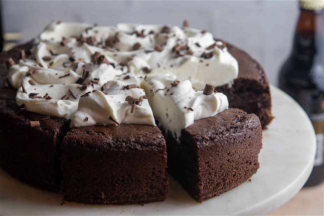 Image of Chocolate Stout Cake With Bourbon Whipped Cream