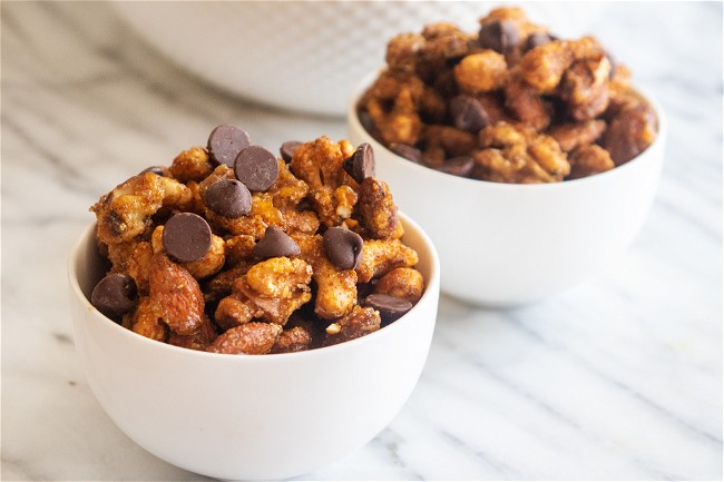 Image of Spiced Cocktail Nuts With Chocolate Chips