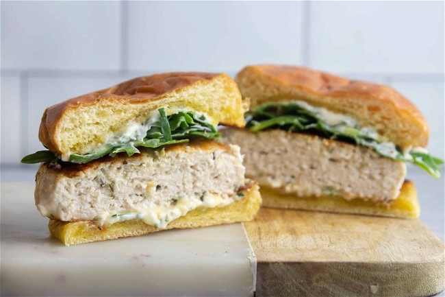 Image of Rosemary Garlic Chicken Burgers