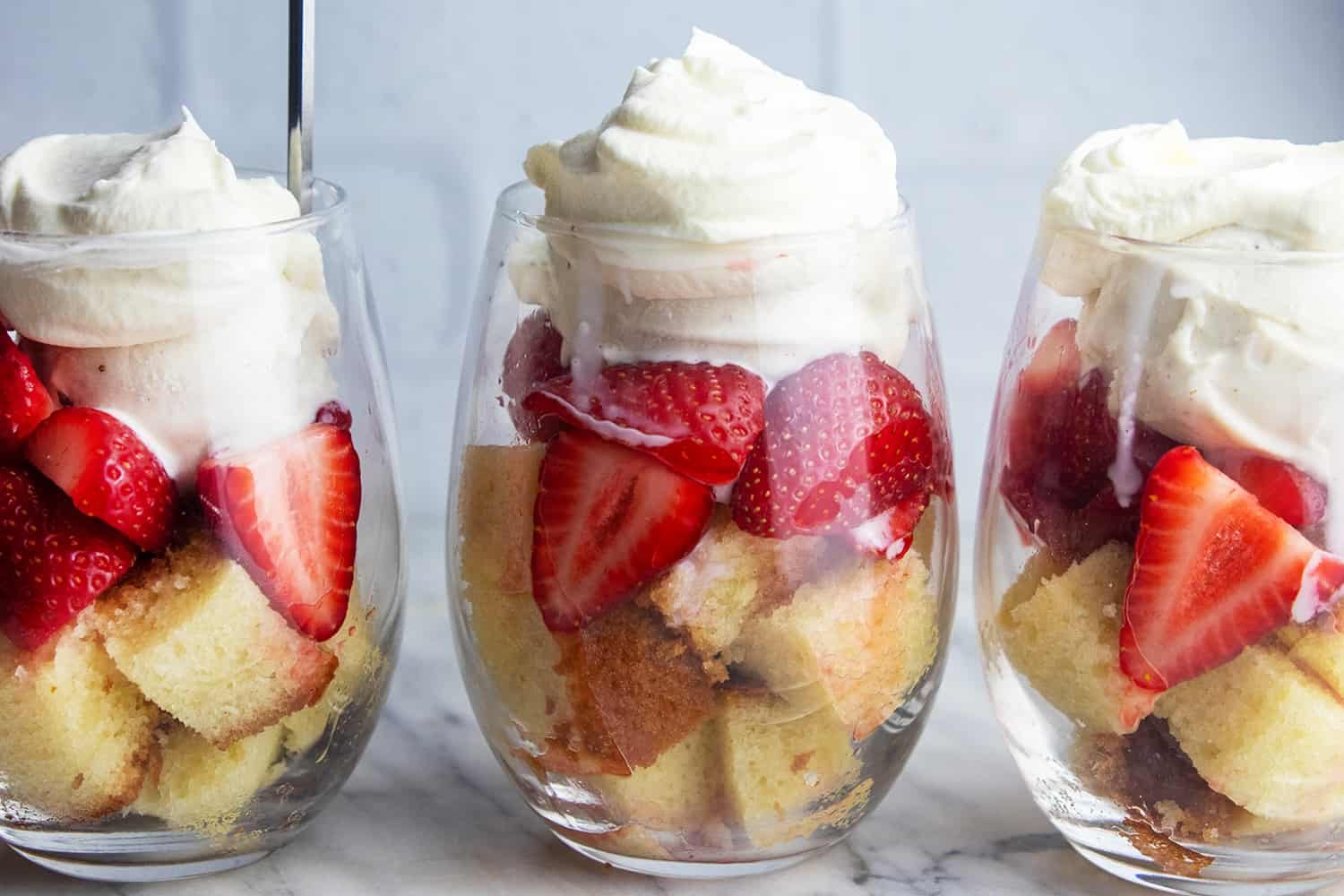 Strawberry Cheesecake Parfaits (No-Bake) - The Country Cook