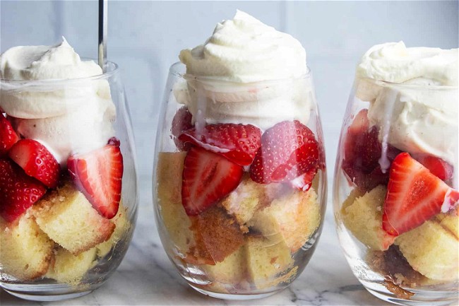 Image of Pound Cake Parfaits With Strawberries