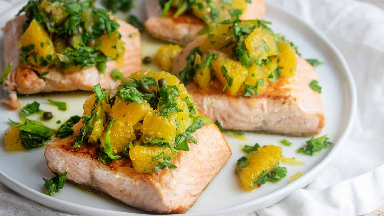 Grilled Salmon with Citrus Salsa-image
