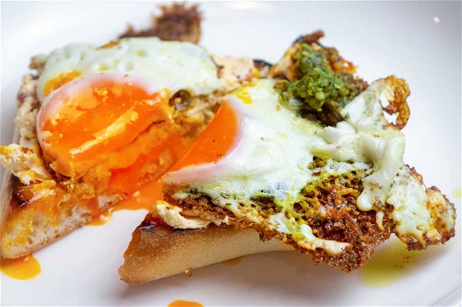 Image of Pesto-Fried Egg Toast