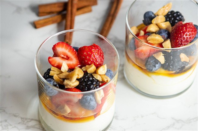 Image of Whipped Cream And Berries With Spiced Maple Syrup