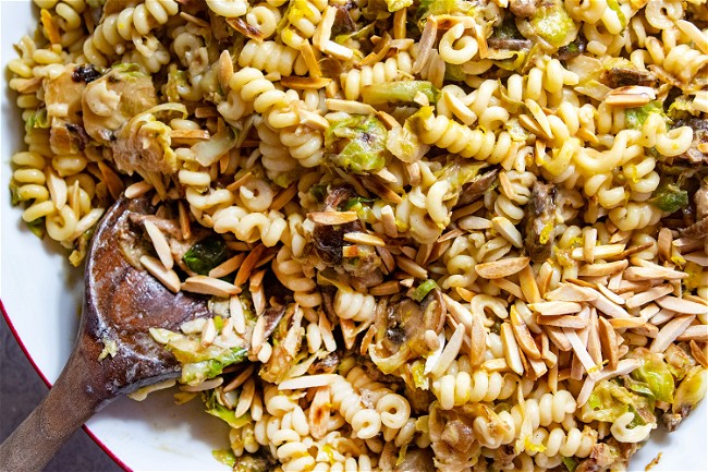 Image of Brussels Sprouts and Mushroom Pasta