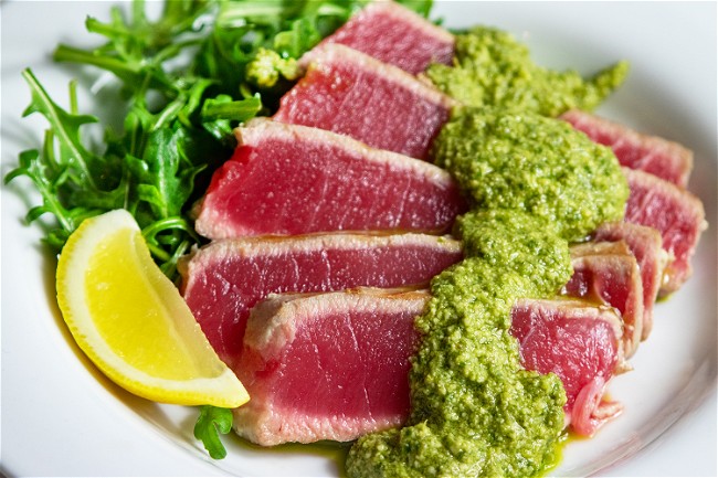 Image of Grilled Tuna With Pesto