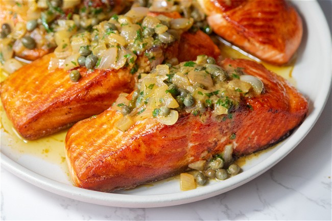 Image of Salmon with Lemon Caper Sauce