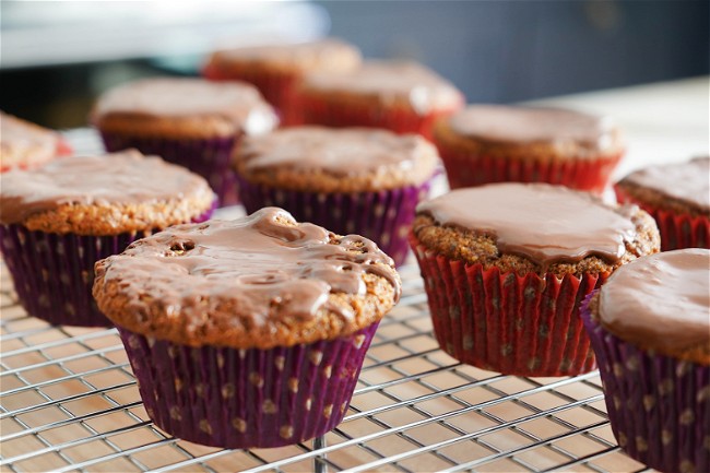 Image of Roasted Banana And Peanut Butter Cupcakes