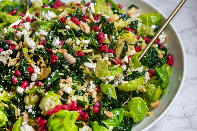 Image of Brussels Sprouts, Kale And Pomegranate Salad