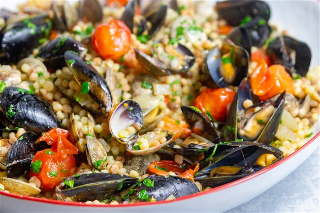 Image of Fregola With Clams And Mussels