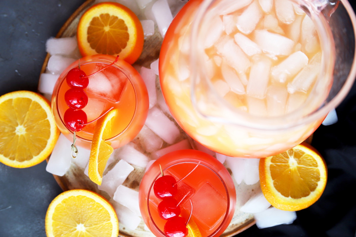 Peach Tequila Sunrise Punch
