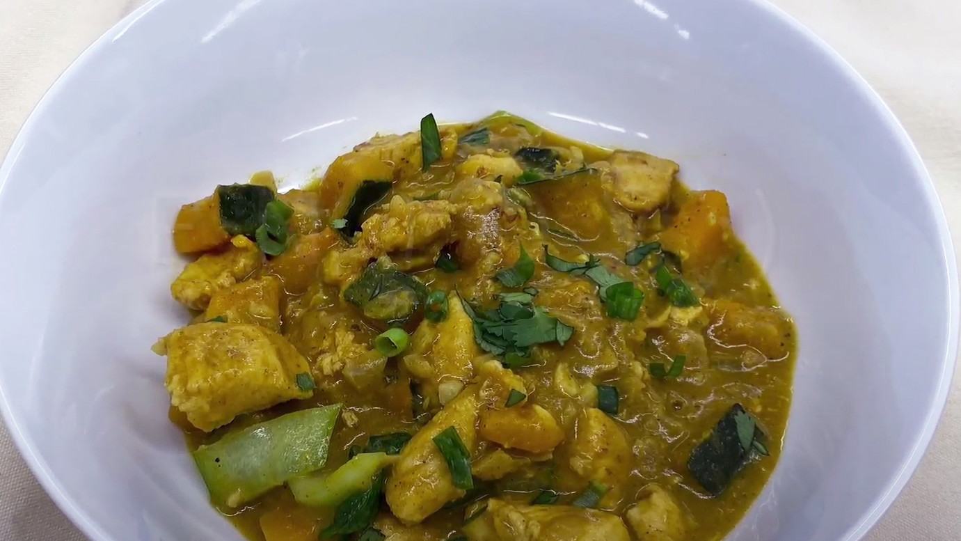 Curried Kabocha Squash and Chicken Stew