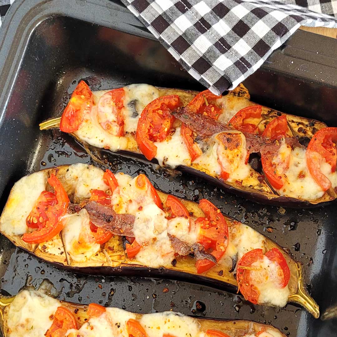 Gebackene Aubergine Napoli, mediterran, würzig & unkompliziert