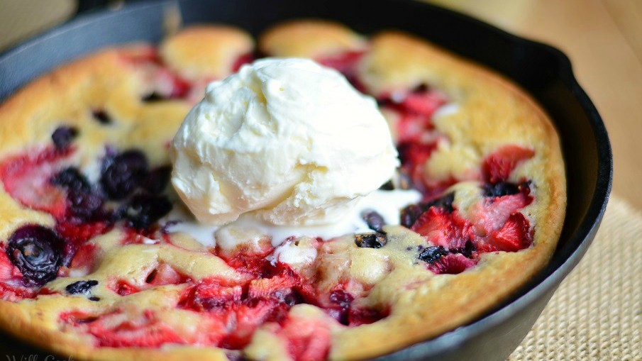 Image of Triple Berry Skillet Tea Cobbler