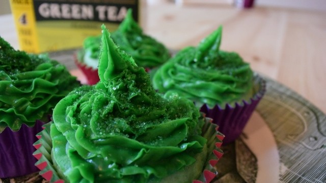 Image of Green Tea Cupcakes with Sugar Topping