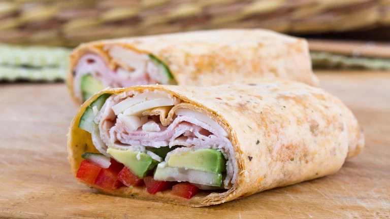 Image of Avocado, Cucumber & Ham 'Sushi' Wraps