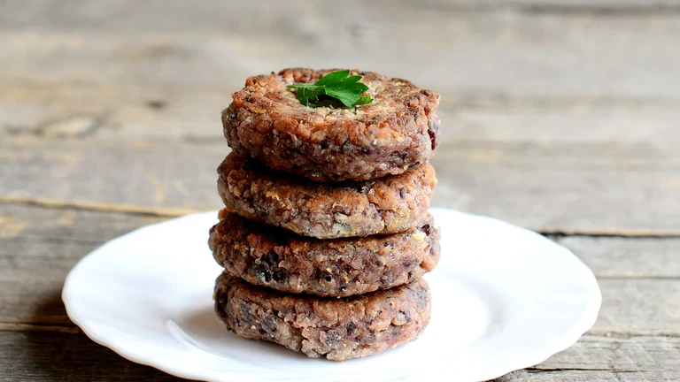 Image of Bulgur Veggie Burgers with True Lime Garlic and Cilantro Mayonnaise