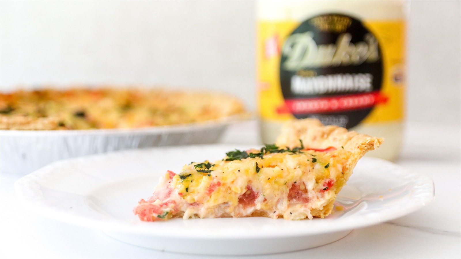 Image of Tomato Pie with Pimento Cheese Topping 