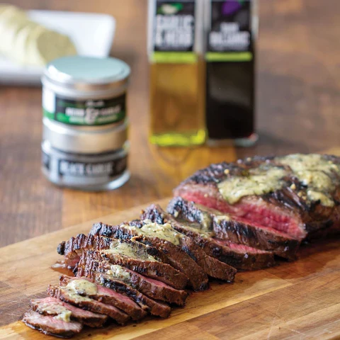 Image of HERB & GARLIC TRI-TIP WITH COMPOUND BUTTER