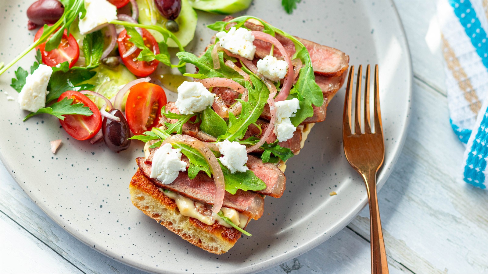 Image of Open Face Steak Sandwich 