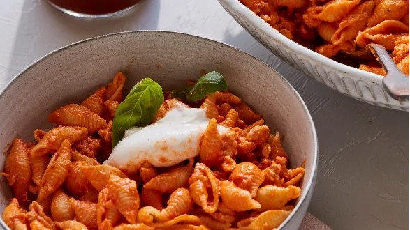 Image of Creamy Tomato Burrata Shells