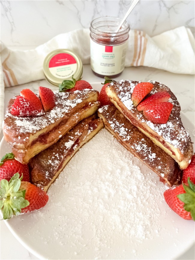 Image of Peanut Butter & Strawberry Jam Stuffed French Toast