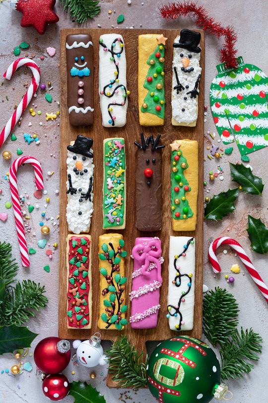 Weihnachtliche Cookie-Sticks