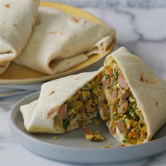 Image of Scrambled Egg Breakfast Burrito Recipe