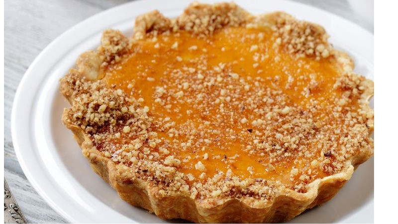 Image of Bourbon Pumpkin Tart With Walnut Streusel