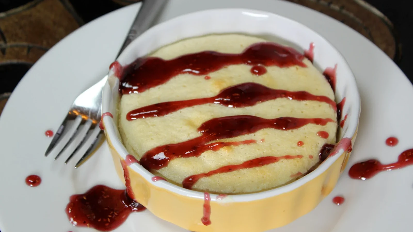 Image of True Lemon Pudding Cakes with Raspberry Sauce