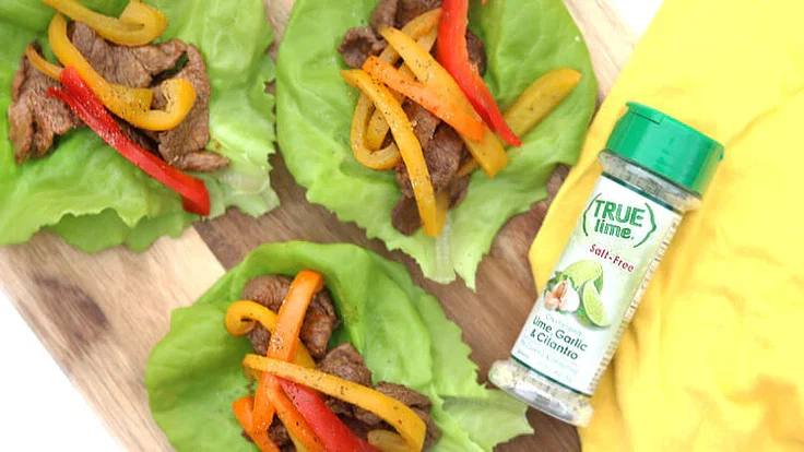 True Lime, Garlic & Cilantro Steak Lettuce Wraps